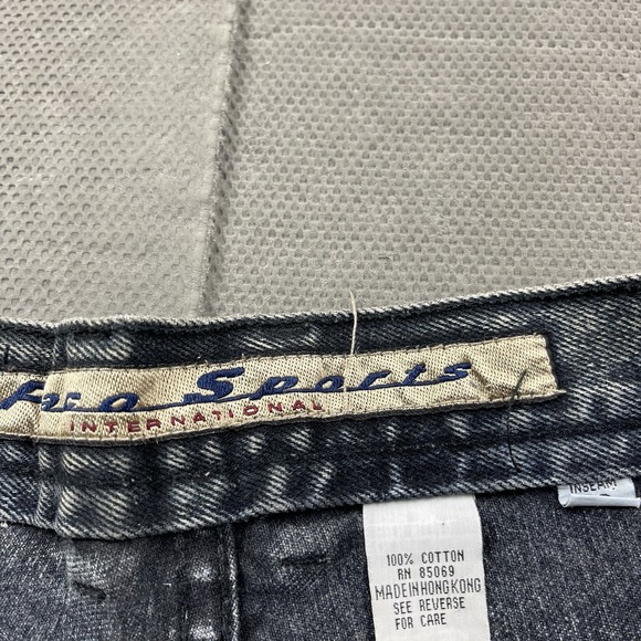 VTG Paco Jeans Mens 32x27 Black Denim Embroidered Baggy‎ Fit Y2K Hip Hop Skate - Picture 4 of 13